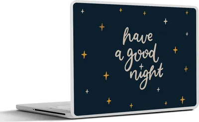 Produktbild von MuchoWow® Laptop Aufkleber Sticker Cover Sprichwörter - Eine gute Nacht - Kinder - Zitate - Kinder - Baby 31x22.5 cm - Laptop-Deko