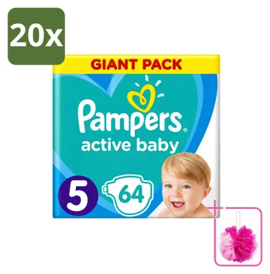 Zdjęcie produktu dla 20 pieluchomajtki Pampers Active Baby, rozmiar 5 (11-16 kg) - opakowanie ekonomiczne - 20 sztuk