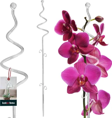 Obrázek produktu pro KOTARBAU® Podpěra pro rostliny transparentní PVC 58 cm spirálová podpěra pro květiny pomůcka pro šplhání pokojové rostliny podpěra pro květiny zahradní orchideje podpěra pro rostliny dekorativní držák rostlin pokojové rostliny šplhací tyče
