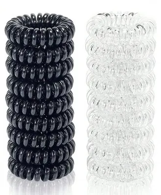 Produktbild von Famanu Haarbänder 18 Stück - elastisch, schwarz-weiß, schonend für das Haar