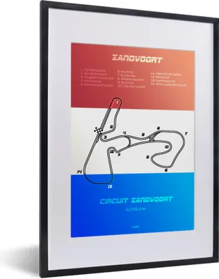 Produktbild von MuchoWow® MuchoWow® Gerahmtes Poster F1 - Zandvoort - Rennstrecke 30x40 cm - Poster mit zchwarzem Bilderrahmen - Wandposter Schlafzimmer