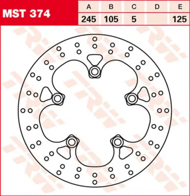 Produktbild von TRW Bremsscheibe Allround starr MST374 FZ6 RJ14