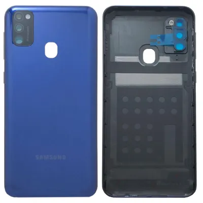 Produktbild von Samsung Akkudeckel Akku Deckel Batterie Cover für Galaxy M21 M215F Blau Neuware