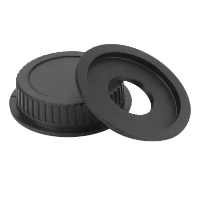 Immagine prodotto di per adattatore obiettivo C-EOS, adattatore obiettivo, adattatore obiettivo C-Mount, adattatore obiettivo e tappo posteriore, anello di conversione obiettivo, adattatore obiettivo per Canon EF/EF-S