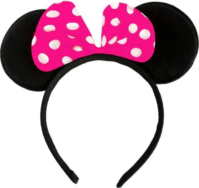 Produktbild von Oblique Unique Haarreif Haarreifen Maus Mouse Ohren Schleife Fasching Karneval - pink