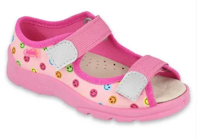 Produktbild von BEFADO Mädchen Kinder Sandalen Lederdecksohle Smiley Klettverschluss Rosa 28