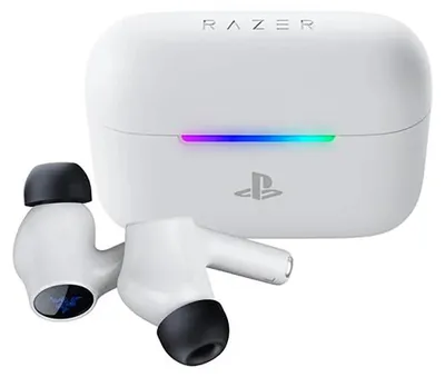 Produktbild von Razer Hammerhead V3 X HyperSpeed for PlayStation, Kabellos, Anrufe/Musik, 52 g, Kopfhörer, Weiß