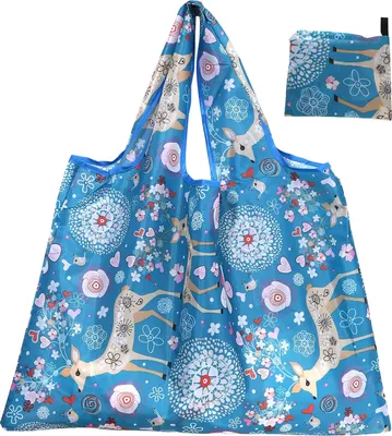Produktbild von Tragbare, wiederverwendbare Einkaufstaschen, faltbare Einkaufstaschen, strapazierfähige Taschen, wasserdichte Stofftragetaschen