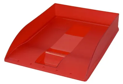 Obrázok produktu pre Odkladač na dokumenty A4 Herlitz, plastový, transparentní, červený