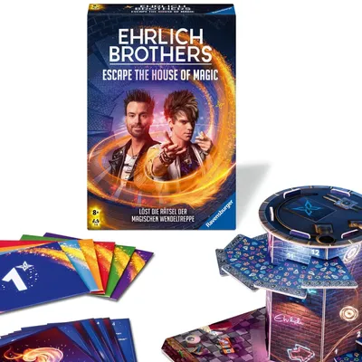 Produktbild von Ehrlich Brothers Escape the House of Magic magisches Escape Room Spiel Gesellschaftsspiel für 1 bis 4 Spieler ab 8 Jahren