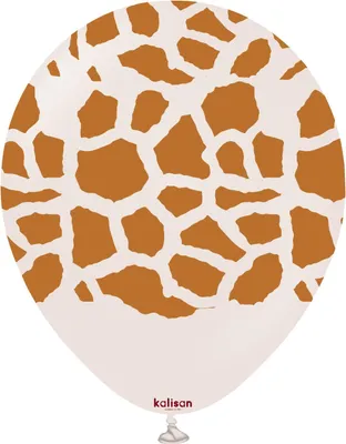 Obrázek produktu pro Safari Žirafa Bílé pískové latexové balónky, žirafa, 30 cm, 25 ks.