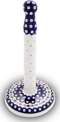 Produktbild von Original Bunzlauer Keramik Küchenrollenhalter Papierrollenhalter Rollenhalter Küchenpapierhalter Küchenrollenspender Ø 18 cm H 33 cm Design 41
