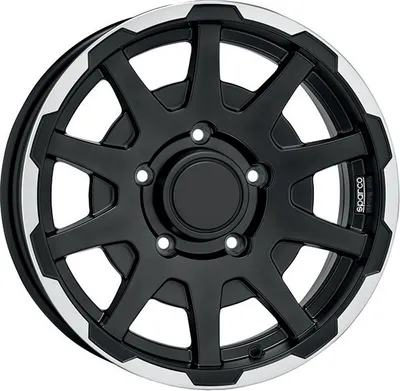 Produktbild von Alufelge Sparco Sparco Dakar 7.5X17 5X127 Et 25 Matt Black Lip Polished+Rivets