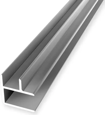 Produktbild von Wandprofil 16.2 x 16.2 x 2550 mm Einfasshöhe 8.2 mm Tapetenprofil Innen- & Außenecke Aluminium eloxiert Glatt Ungebohrt Silber Küberit