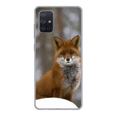 Produktbild von MuchoWow® Handyhülle Schutzhülle Hülle für Samsung Galaxy A51 Fuchs - Wald - Rot Silikon Softcase Handy Hülle - Schutzabdeckung