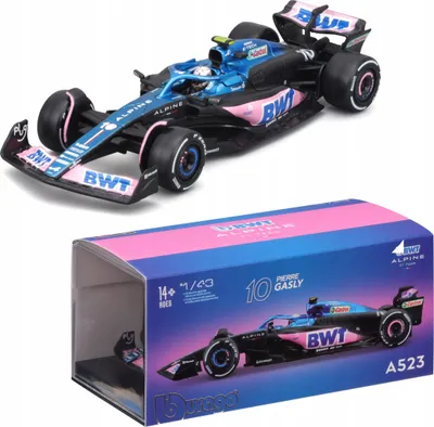 Zdjęcie produktu dla BBURAGO BWT Alpine F1 Team A523 #10 Gasly, Model samochodu sportowego, Wstępnie zmontowany, 1:43, BWT Alpine F1 A523, Każda płeć, Metal, Plastik