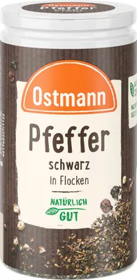 Obrázek produktu pro Ostmann černý pepř vločky intenzivní příchuť balení 25g