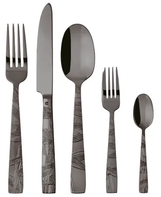 Immagine prodotto di Set di posate Jungle Sambonet, 30 pezzi, acciaio inossidabile/PVD 2Black 52767KN1