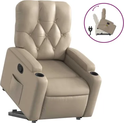 Produktbild von vidaXL Relaxsessel mit Aufstehhilfe Cappuccino-Braun Kunstleder