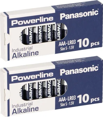 Image de 20x MICRO AAA LR03 MN2400 Batterie PANASONIC POWERLINE INDUSTRIAL 1383mAh