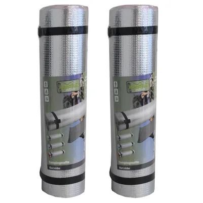 Produktbild von 2x Alu Outdoor Campingmatte 180 x 50 cm Isomatte Alumatte Zeltmatte Schlafmatte Thermomatte