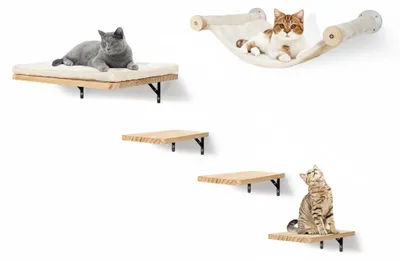 Produktbild von InAndOutdoorMatch - Katzenkletterwand - 5-teilig - Massivholz, KI-generiertes Bild