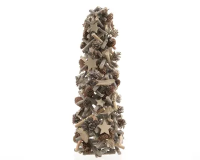 Produktbild von Baum Dekobaum aus Zweigen Zapfen und Sterne H 46 cm
