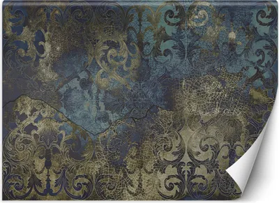 Produktbild von Vlies fototapete Blaues Vintage-Ornament 350x245 cm Feeby Grün inkl. Kleber einfache Montage