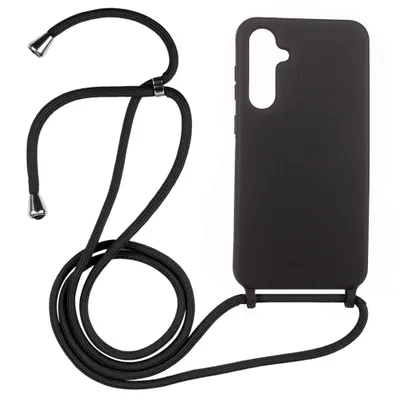 Produktbild von Handykette für Samsung S26 Hülle mit Band Schwarz Handyhülle Case zum Umhängen