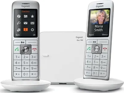 Produktbild von Weißes duo-dect-schnurlostelefon mit anrufbeantworter Gigaset GIGACL660DUOBLANC