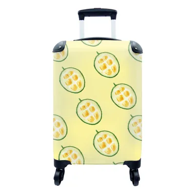Produktbild von MuchoWow® Koffer Handgepäck Trolley Rollkoffer Kleine Reisekoffer mit 4 Rollen - Zitrusfrüchte - Obst - Muster - Cabin Size < 55x40x23 cm & 55x40x20 cm - Fotokoffer - Kabinenkoffer - Boardgepäck - Reise-Box - Reisekoffer - Reisegepäck - Koffer mit Bild - Trolley für Kinder