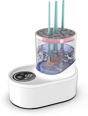 Image de Nettoyeurs et séchoirs électriques pour pinceaux, Nettoyeur polyvalent pour pinceaux, Nettoyeur électrique 5 minutes, Arrêt automatique, Nettoyeur électrique pour pinceaux, Unité de nettoyage compatible avec la plupart des pinceaux, Séchoir USB