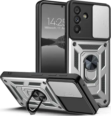 Produktbild von Armor Handyhülle für Samsung Galaxy A57 5G Kameraschutz Handy Panzer Case Cover Schutzhülle Outdoor Farbe: Silber