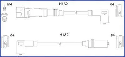 Produktbild von HITACHI 134785 Zündkabelsatz Zündleitungssatz