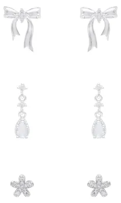 Image de Ciaga, ensemble de boucles d'oreilles pour femmes - argenté, taille unique