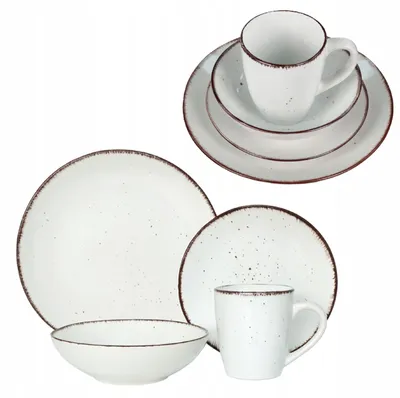 Produktbild von Tafelservice Livello Duna White 24-teilig weiß, spülmaschinengeeignet