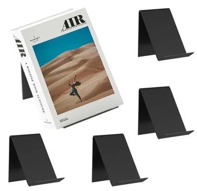 Immagine prodotto di Set di 5 supporti per libri in acrilico nero, ideali per l'esposizione