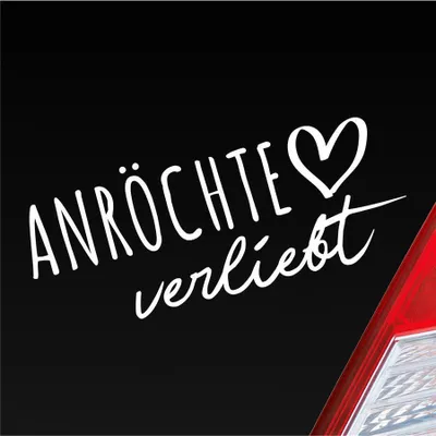 Produktbild von Auto Aufkleber Anröchte verliebt Herz Stadt Heimat Liebe Car 19x8 cm Weiss Matt Sticker Heckscheibenaufkleber