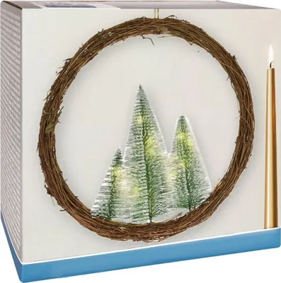 Produktbild von Weihnachtskranz mit LED-Lichtern - Einzigartige und festliche Atmosphäre