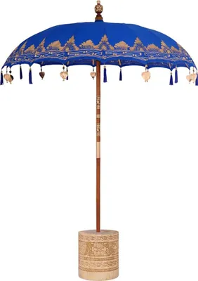 Immagine prodotto di vidaXL Ombrellone balinese con base blu 185 x 185 x 260 cm