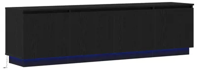Produktbild von vidaXL TV-Schränk Schwarz Eichen-Optik 180 x 38 x 49 cm Holzwerkstoff