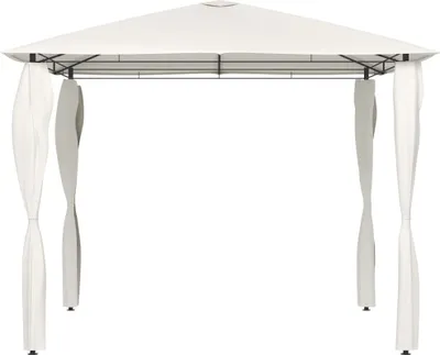 Image de vidaXL Pavillon avec couvertures de poteaux 3x3x2,6 m Crème 160 g/m