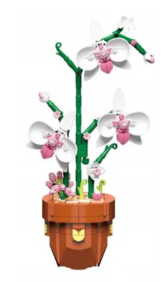 Obrázek produktu pro Stavebnice - Kytice Orchidej v květináči 379 dílků.