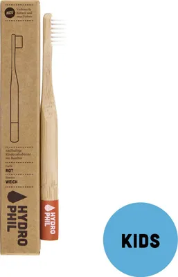 Produktbild von Hydrophil Nachhaltige Kinder–Zahnbürste, Zahnbürste, Baby, Rot, Holz, 3 Jahr(e), Bambus, Weich