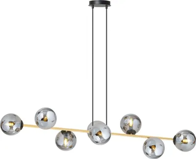 Produktbild von Bioledex Esbaran Pendelleuchte 8-fach E14 schwarz/gold anthrazit 140x100x29cm  Europe