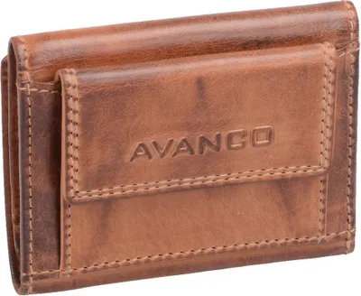 Produktbild von Echtleder Geldbörse braun 9x6cm mit Scheinfach und Kreditkartenfächern