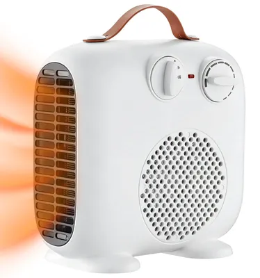 Produktbild von Ventilatorheizung, elektrisch - 2000 Watt Leistung - Weiß - Tragbarer Heizlüfter