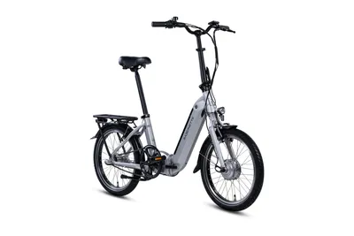 Produktbild von SAXONETTE E-Bike Faltbike, 20Zoll, Frontmotor, 360 Wh Akku 3 Gang, Nabenschaltung, (ebike, Elektrofahrrad ）mit  Rücktrittbremse (Farbe: silver )