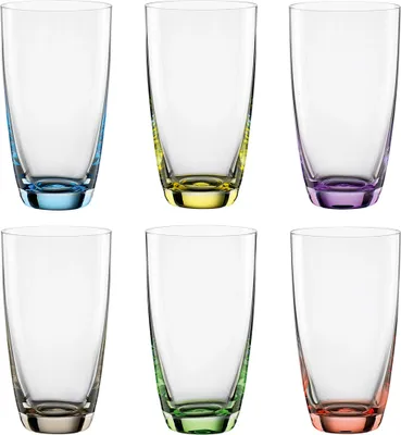 Zdjęcie produktu dla BOHEMIA Selection long drink tumbler Viva Colori 350ml różne kolory zestaw 6 sztuk
