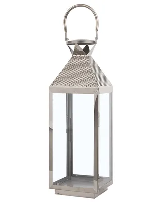 Produktbild von BELIANI Laterne Silber 18 x 55 cm Edelstahl Dekorativ Rechteckig Klassisch